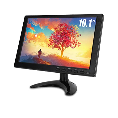 10.1" Portable Monitor, 1280 X 800 Full HD Computer Display, USB HDMI Gaming External Monitor with Speaker, Ultra Slim Portable Monitor For Laptop, PC, Car Video(16:10)
