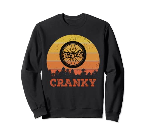 Bicycle Cranky Retro Vintage Sunset Gift For Cycling Lovers Sudadera