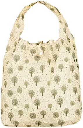 ECO CHIC Lightweight Foldable Reusable Shopping Bag | Water Resistant Shopping Tote Bag | Folds Into Attached Pouch for Storage | Made from Recycled Plastic Bottles