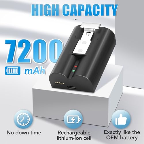 Image of 2-Pack 7200mAh Replacement Battery Pack with LED Charger Station for Ring Video Doorbell 2 /3 /3 Plus /4, Spotlight Cam, Stick Up Plus /Pro | Rechargeable Li-ion Battery | Quick Release Power Supply