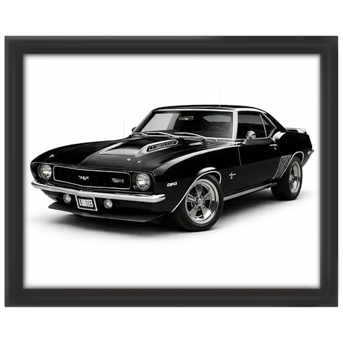 Posterizer - 1969 Chevrolet Camaro SS Studio Poster – Classic Muscle Car Wall Art - 08x10 Unframed