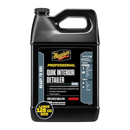Meguiar’s D14901 Detailer Quik Interior Detailer 3.79L safely cleans all interior surfaces