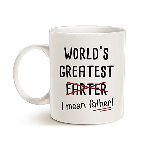 Mauag Funny Best Dad Coffee Mug, World's Greatest F, I Mean Father, Best Cute Birthday Gifts For Dad Cup White, 11 Oz #TOP1