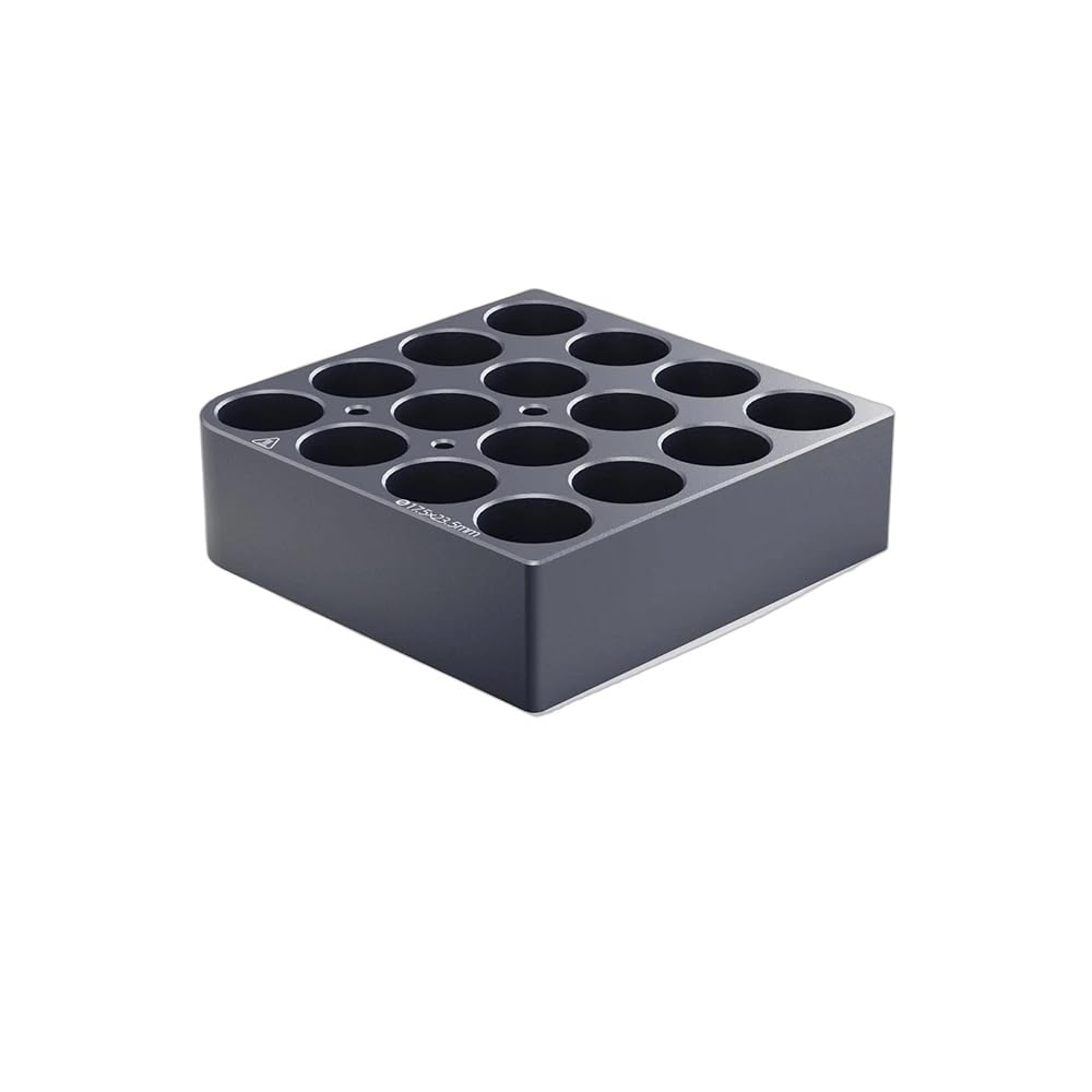 Bloque Calefactor de Aluminio de 16 Orificios 85x85 mm Laboratorio CNC | CNC, transferencia de calor rápida, calefacción de laboratorio estable