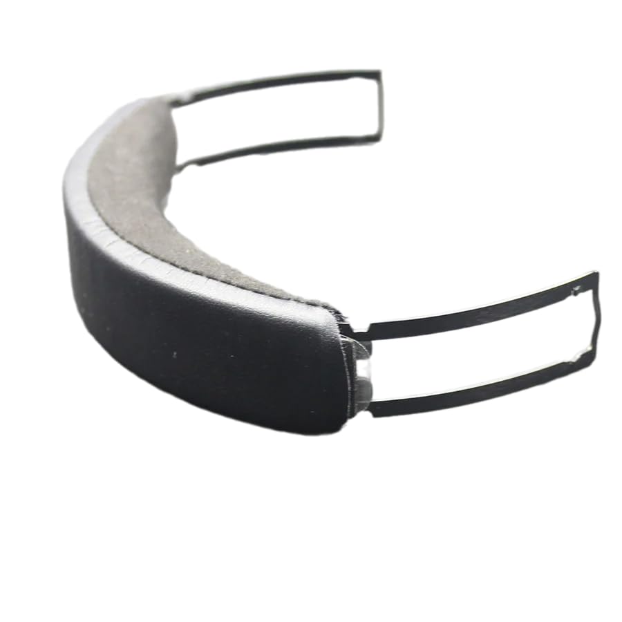 Generic Replacement Headband Beam Spring Steel Bow for Bose QuietComfort QC35 QC45 Headphone Headband Pad Repair Parts (Black Cushion Set)
