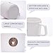 Topadorn Ceramic Coffee Mug, 13 Oz Embossment Cups for Latte Cappuccino Mocha Cocoa, Office Coffee Mug with Gift Box, Set of 4, White