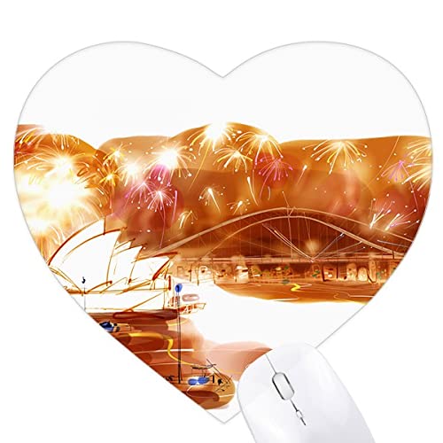 Tapis de souris Australie Sydney Opéra en cœur tapis de bureau antidérapant et durable gaming