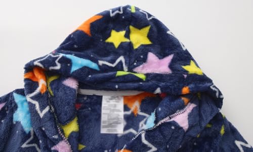 Image of Girls Soft Fleece Robes Plush Hooded Bathrobes Sleepwear for Kids 2-16 Years