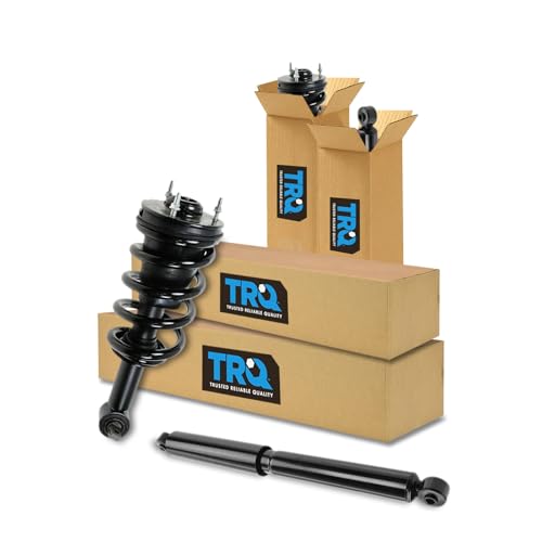 TRQ Shock Strut Spring Assembly Front Rear Kit Set of 4 for Silverado Sierra 1500