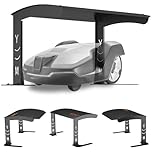 Robotic Lawn Mower Garage - Premium All-Metal Steel Shelter - 70x55x41cm Universal Fit for Leading Brands - Weatherproof Electrophoretic Black Finish - Garden Mower House Protection