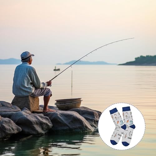 Difistik Fishing Baseball Cap and Socks Combo: Funny Fishing Accessories for Men, Black - Image 7