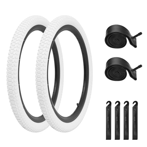 12.5"/14"/16"/18"/20" Kids Bike Tire 2 Pack Premium Quality Folding Replacement Tires Compatible with Most Kids Bikes, Inner Tubes Fit 1.75/1.95/2.125