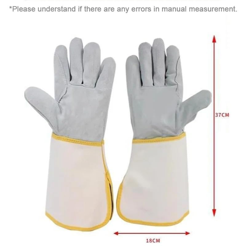 Guanti da saldatura Saldatore antiscottatura in pelle bovina Protezione speciale for lavori lunghi Resistenza alle alte temperature Protettivo morbido resistente all'usura