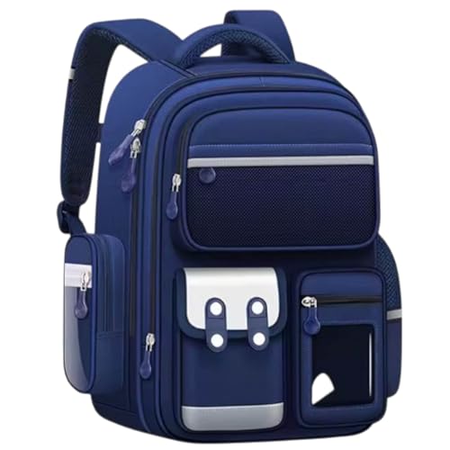 Mochila Infantil menino e menina, escolar com grande capaciade, super reforçada e ortopédica(Azul Escuro)