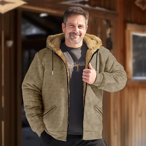 Suave forro polar Sherpa en chaqueta masculina de algodón de textura premium 2
