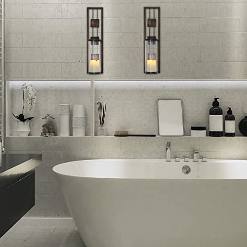 Shelving Solution Wall Sconce Candle Holder Metal Wall Decorations for Living Room, Bathroom, Dining Room, Set of 2 - Image 6