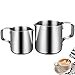 2 Piezas Jarra De Leche,Espumador De Leche Y Latte,Jarra Para Leche De Acero Inoxidable,Leche Espuma Jarra,Café Jarra De Leche,Para Capuchino Y Café Con Leche(100ml/200ml)