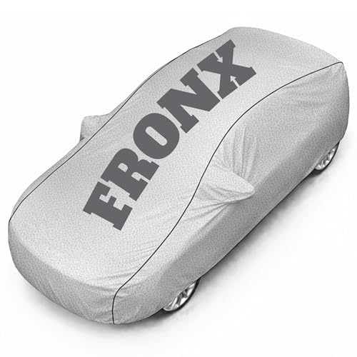 Image of Superior Grade Quality Fronx Cover (All Variants) Car Body Cover - 100% Waterproof Custom Fit with Mirror Pockets | Triple-Stitched Elastic Design, Heat Reflective, Anti-Dust, All-Weather