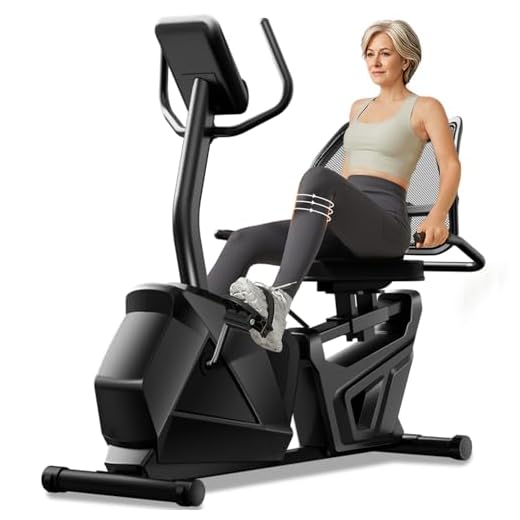CURSOR FITNESS Recumbent Exercise Bike, Quiet Recumbent Stationary Bike for Adults & Seniors, Magnetic Stationary Bike with 16-Level Resistance, Supports 350LB, Heart Rate Handle & LCD Display
