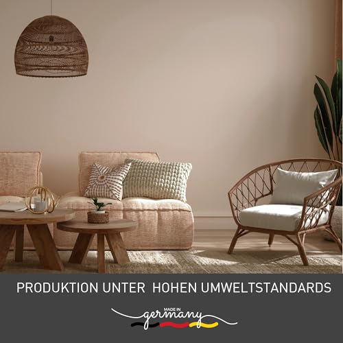 Craft Colors® 5L hochwertige Wandfarbe edelmatt, Kreidefarbe made in Germany, DESIGN Collection No. 129 Beige