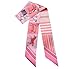 JERLA 100% Mulberry silk Scarf Head Hair Ribbon Handbag Handle wrap Tie Bundle Neckerchief Scarf for women