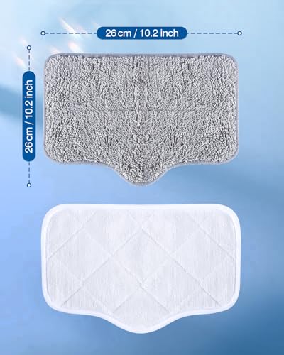 Image of LABIGO Steam Mop Replacement Pads - 6 Pack Machine Washable Microfiber Cloths, Reusable Carpet Cleaning Pads
