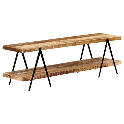 Gawany Mueble para TV TV mueble mueble mueble madera maciza mango 160x40x50 cm