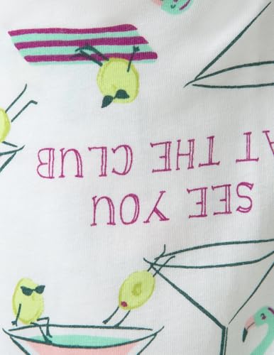 Image of HUE Women's Summer Vacation Pajama Separates, Soft, Whimsical Print Pjs with Tropical Beach Themes, Flip Flops, Cocktails