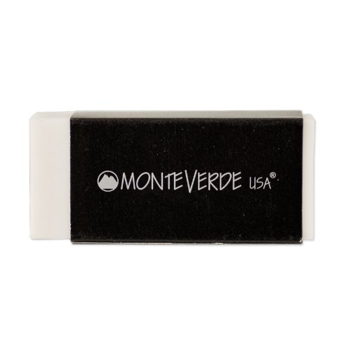 Gomme Monteverde Executive blanche MV80330 surdimensionnée pour corriger les grands plans de dessin
