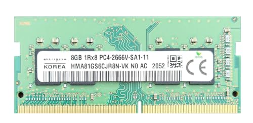Image of 8GB DDR4 2666MHz Laptop RAM - PC4-21300S 260-Pin SODIMM 1.2V Non-ECC 1Rx8 Memory Module Replacement Compatible with SK Hynix HMA81GS6CJR8N-VK