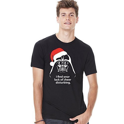 Inspired Funny Darth I find your lack of cheer disturbing father christmas party Printed t shirt, t shirts, tees