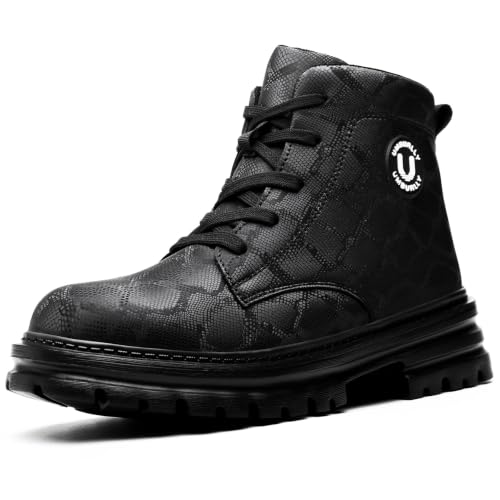 Image of Hogent Steel Toe Boots for Women Men - Lightweight Breathable Work Boots