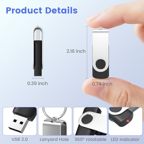 128MB USB Stick 100 Stück, ABLAZE USB 2.0 Speicherstick Memory-Stick 100er Pack 128 MB Pendrives(schwarz)