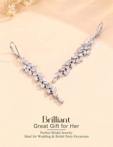 Image of PATISORNA 925 Sterling Silver Long Dangle Earrings for Women Hypoallergenic