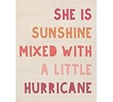 Wall Art for Girls, She is Sunshine Mixed with a Little 