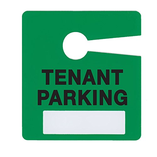 Tenant Parking Permit Pass Stock Hang Tags for Landlords, Commercial Office Buildings, Car Lots, Apartments, by Milcoast,10 Pack (Green)