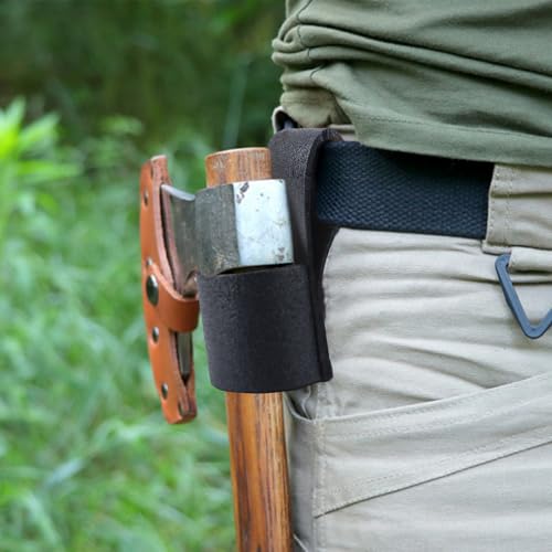 INCREWAY Leather Hammer Holder, 2PCS Hammer Holder with Belt Loop Multi Tool Hammer Hatchet Carrier Holster Waist Axe Holster Rustic Tool Organizer - Thumbnail 7