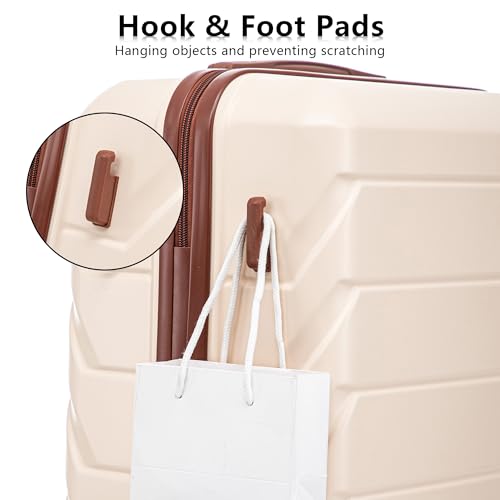 Image of Luggage Sets 3 Piece Suitcase Set, ABS Hardside Carry-on, Checked Luggage, Lock