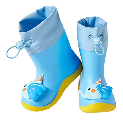 Kids Rain Boots Toddler Rainboots Waterproof Rubber Boys Rain Shoes For Baby Girls With Fun Patterns Kids Mud Boots