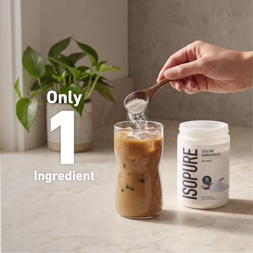 Isopure 100% Pure Creatine Monohydrate Powder, Unflavored, 1.1 lb (100 Servings) — view 5