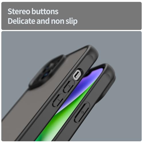 Coque iPhone 13 robuste anti-choc et fine avec protection noire mate