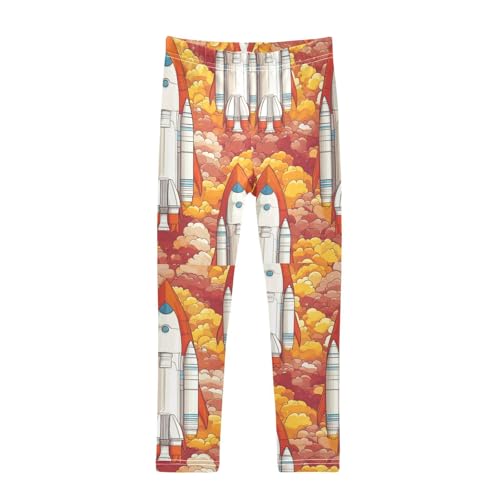 ZZKKO Girls Leggings Missiles Toddler Girls Clothes Leggings for Girls Toddler Girls Leggings 3-4T
