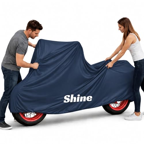 Image of Boom Bike Body Cover for Shine Cover | 100% Waterproof, Dustproof & Scratch Resistant | Heavy Duty Two Wheeler Covers with UV Protection, Heat Resistant | All Weather Outdoor Bike Cover