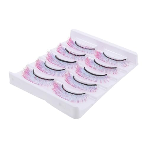 TOPPERFUN 5 pares Pestañas Postizas Degradadas Para Maquillaje Y Cosplay Volumen Natural Suaves Y Cómodas Largas Y Espesas Para Fiesta Halloween Y Fotografía