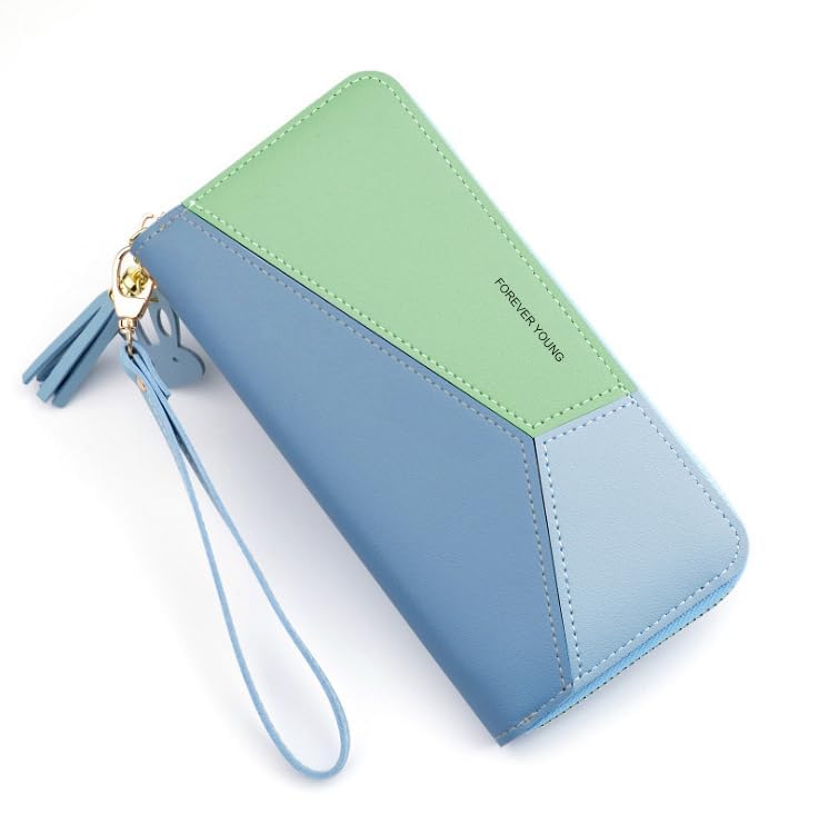 Women’s Leather Wallet with Zipper – Slim Credit Card Holder & Organizer for Women and Girls – Stylish, Durable, and Compact (Blue)-image-46