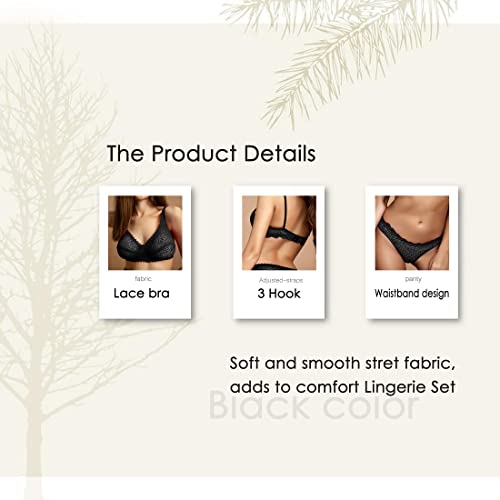 Image of Bra Panty Set for Women and Girls Lingerie Set with Full Coverage Non-Padded Bra and Panty Set
