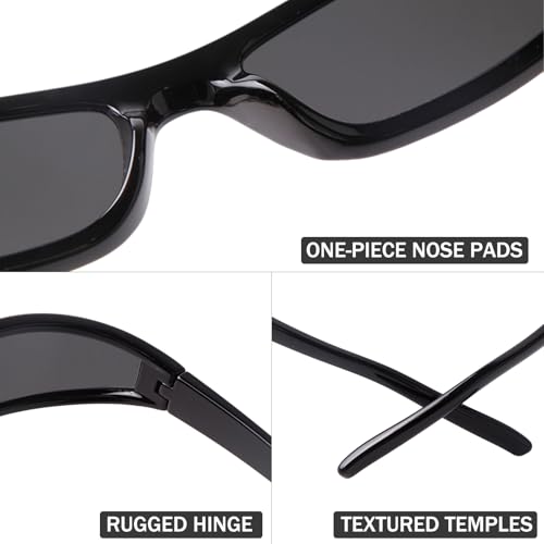 Futuristic Wrap Around Sunglasses Men Women Trendy Narrow Sqaure Frame Gangster Style Shades Eyewear4