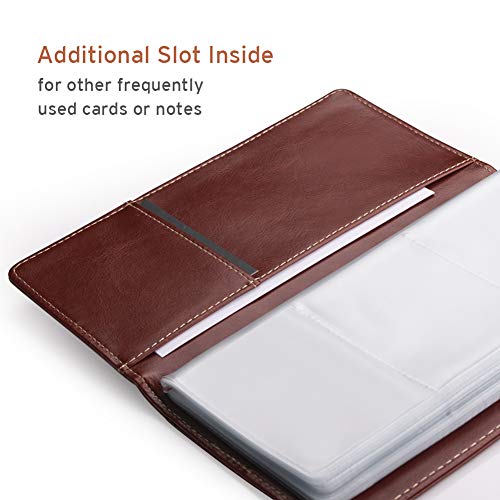 image for Sooez Leather Professional Business Card Book Holder Organizer, 240 Ca