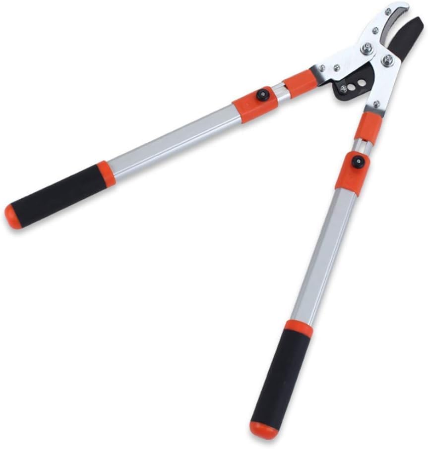 Obreeze hyi Tijeras de podar telescópicas de aleación de Aluminio con Mango Largo de Acero al manganeso, para Cortar Ramas Gruesas y frutales.