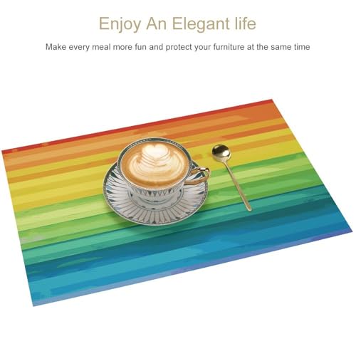 Sets de table multicolores en PVC pour décoration de fête et restaurant - 4
